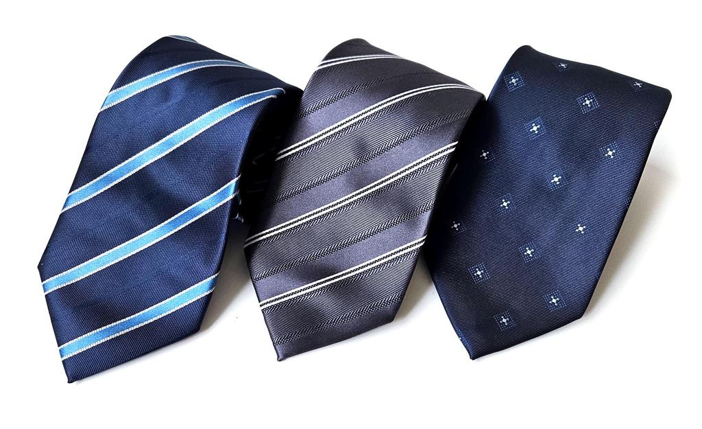 Paris 16k Long Ties, Set of 3, Long, Plus Size, Business, Washable, Men's, Gift, Striped, Checked, Dotted, Small Pattern, Paisley, Size 12