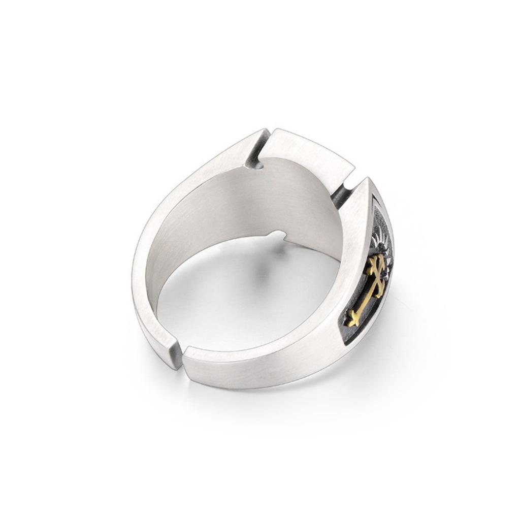 Einzigartige Kreuzringe Vintage Punk Design für Männer Frauen Nischen Statement Schmuck Verstellbarer Zeigefingerring