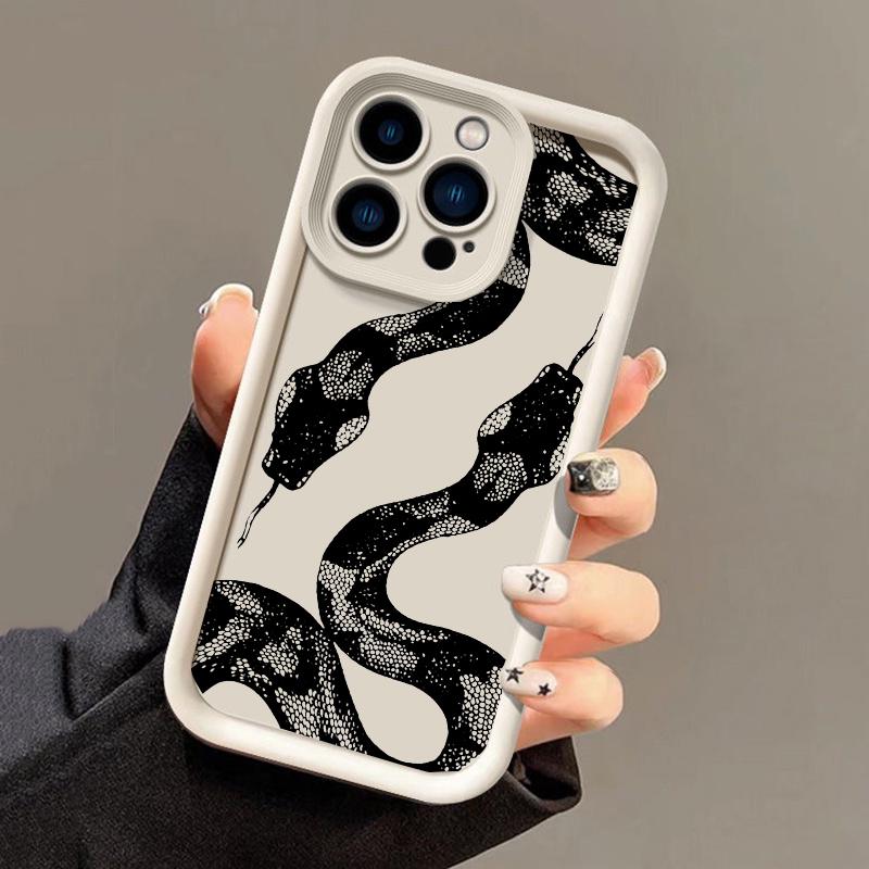 Doodle Snake Case For Samsung Galaxy A32 A15 A53 A33 A73 A21S A51 A31 A71 A30 A20 A03S A22 A12 A03 A13 A23 M54 A50 A50S A30S