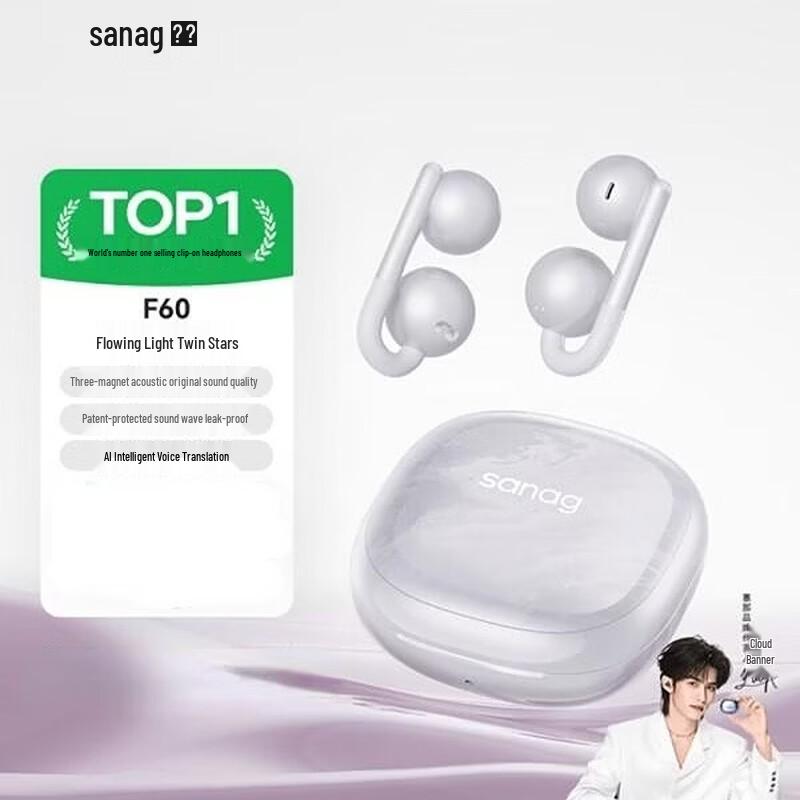 

SANAG F60 Clip-On Open-Ear Bluetooth Headset