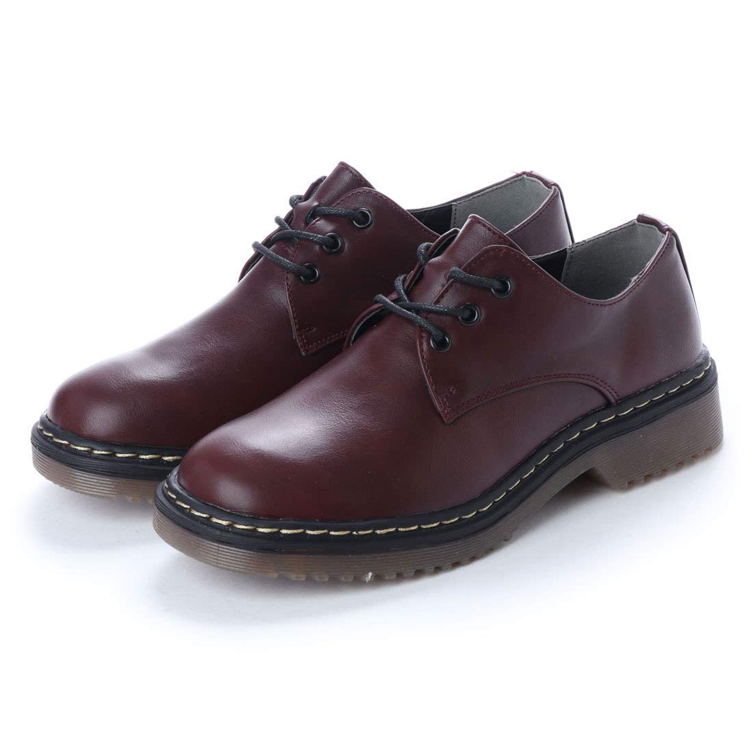 

Cherry L size British shoes Mannish British style Tank sole Black Red [SCRAMBLE] 3-hole lace-up вишня