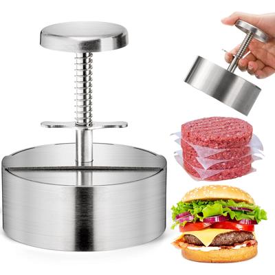 Leeseph Et Presi, Paslanmaz Çelik Ayarlanabilir Hamburger Presi Köfte Yapıcı, Yapışmaz Köfte Yapma Kalıbı Sığır Eti, Barbekü, Tava için