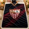 Flannel BlanketSevilla FC Warm Soft Throw Blanket for Indoor Sofa Bed Living Room Use
