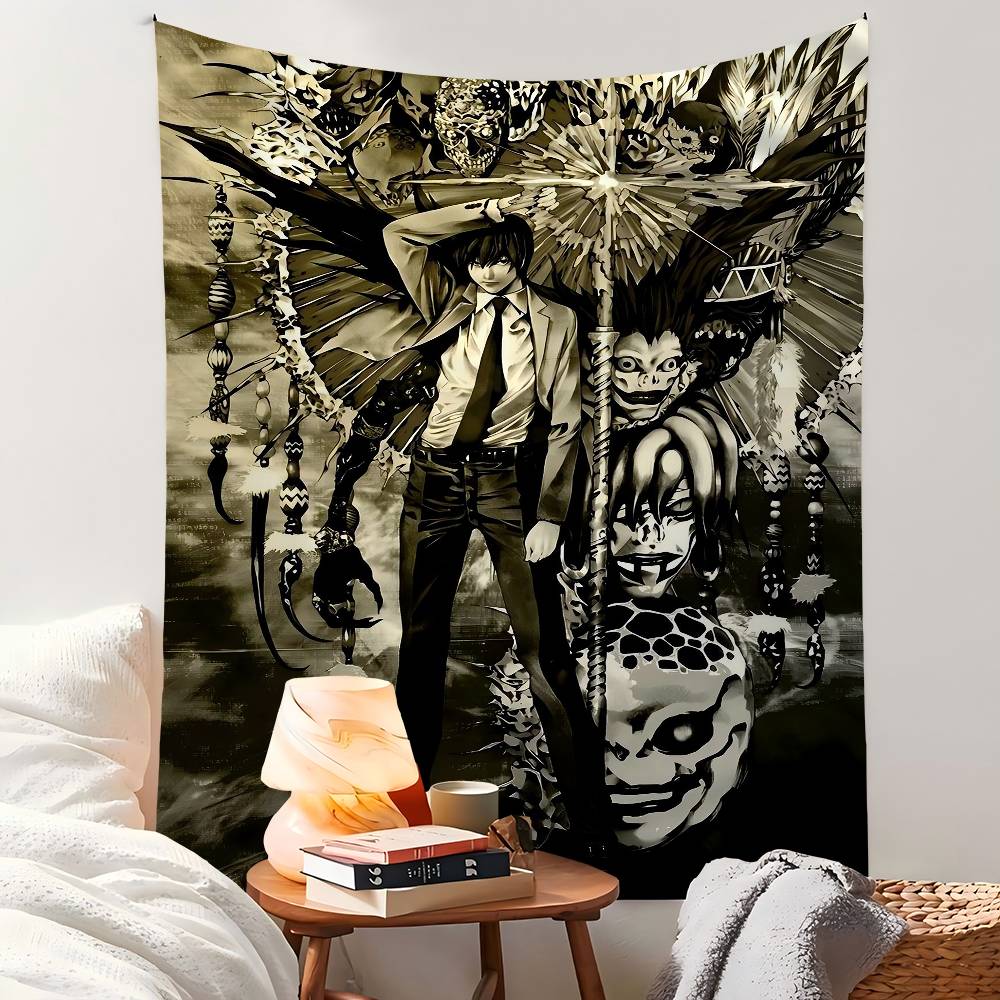 Anime DDeath NNote Japan Cartoon Tapestry Art Printing Japanese Wall Tapestry Anime Wall Hanging Home Decor