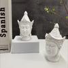 Miniature Buddha Head Statue Creative Southeast Asia Antique Buddha Sculpture Resin Handicraft Zen Home Decorative Figurines