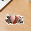 2Pcs 3D Belly Cat Anti-collision Sticker Anxiety Stress Relief Elastic Tummy Cartoon Kitten Decal Silicone Belly Animal Buffer Sticker
