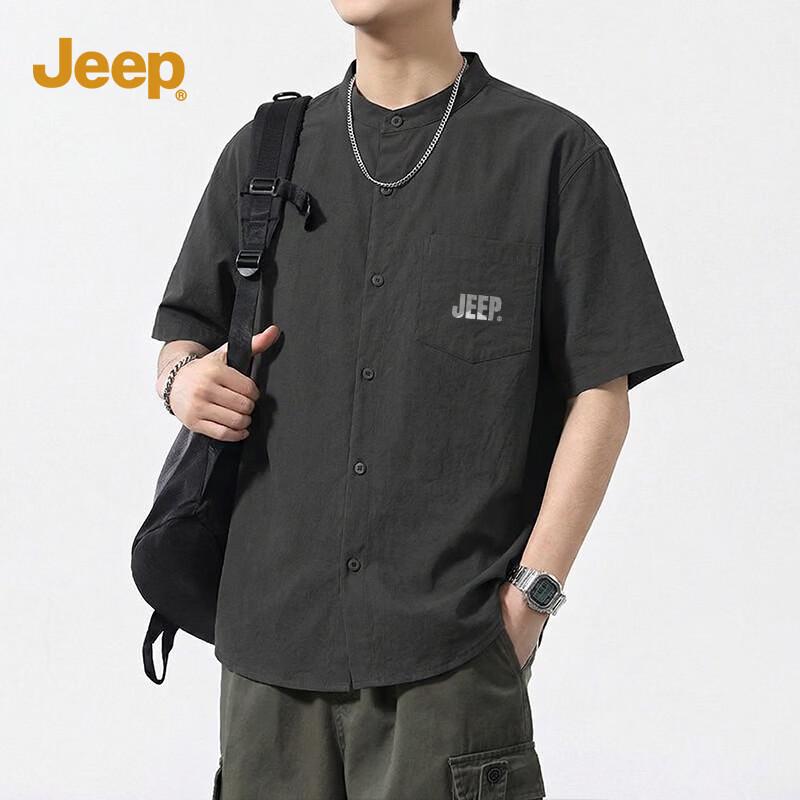 Jeep Men s Vintage Henley Short Sleeve Shirt 2XL