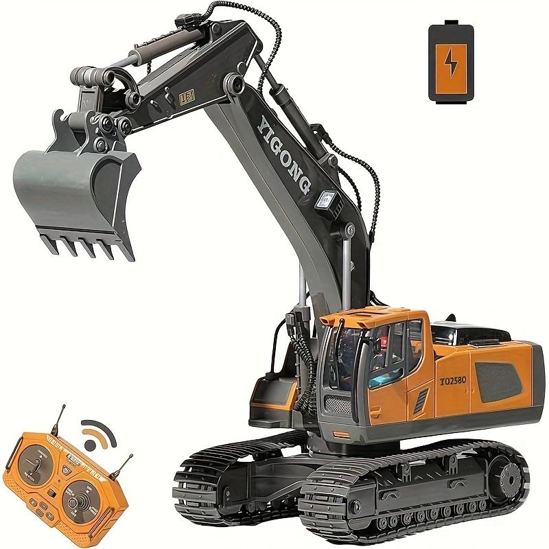 4WD Remote Control Excavator 4x4 Alloy Dump Truck Bulldozer Radio Model RC Car Construction Vehicle Toy Children Kids Gifts