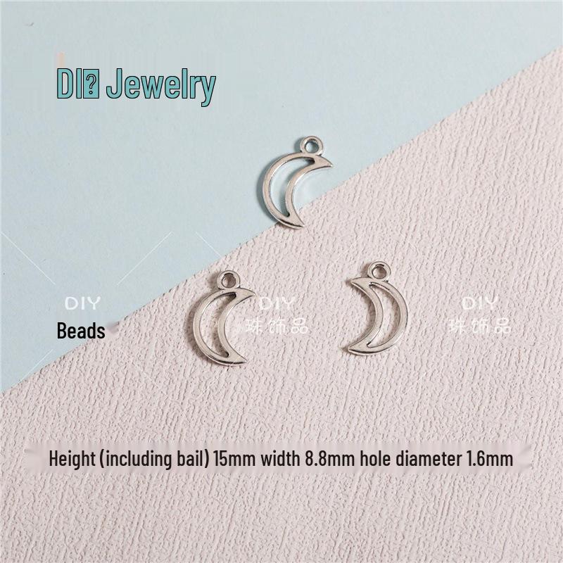 Moon Series Hollow Pendant Charms for DIY Beaded Jewelry