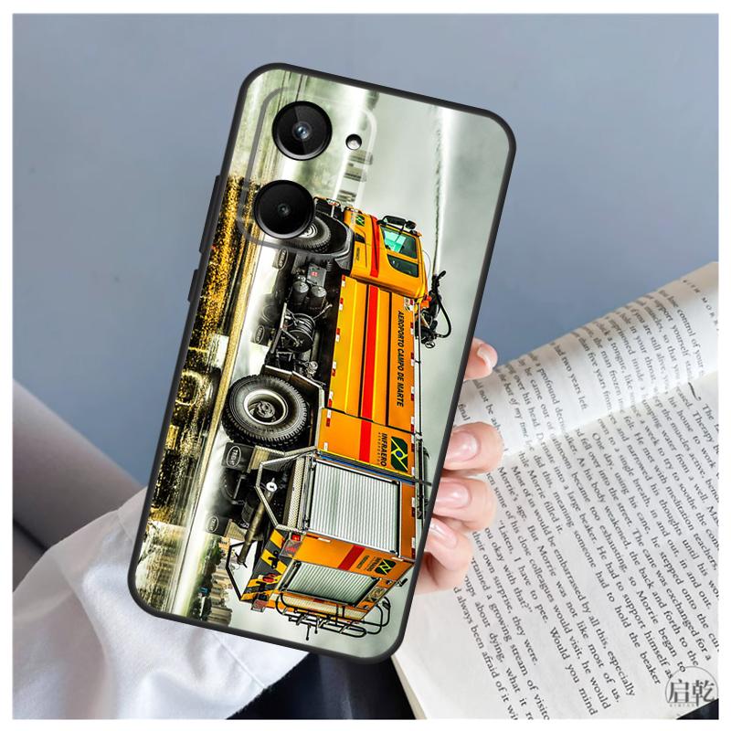 Fire Truck For Realme C71 C55 C75 C67 C63 C51 C61 C53 C35 C65 11 12 13 14 15 Pro Plus GT6 GT7 Pro Case