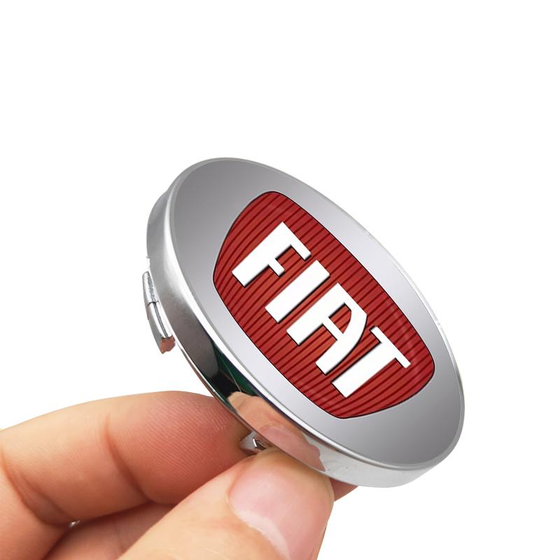 4Pcs 60mm Badge Emblem Car Wheel Center Cap Logo Hub Cover for Fiat Abbas 500 500L 500X 124 Aegea MobiPanda Tipo Sedici Centoventi Fiorino Qubo Toro