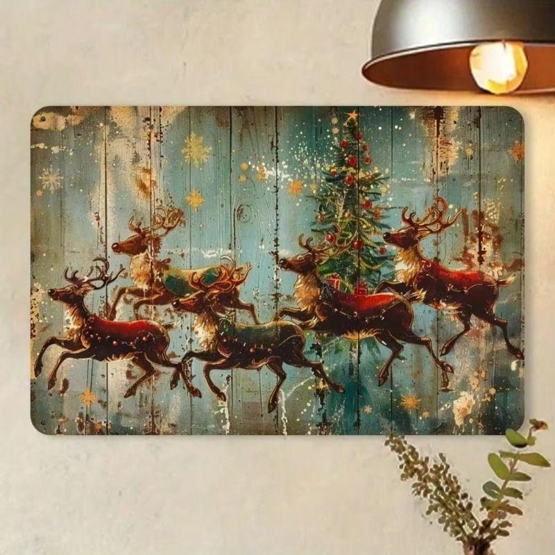 Retro Metal Wall Art, Tin Sign, Living Room Decor, 20x30 cm