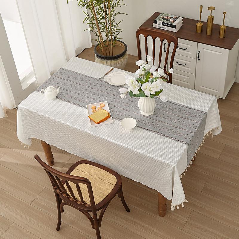 Tablecloth French Thickened Jacquard Lace Tablecloth Rectangular Household Dining Table Fabric Tablecloth