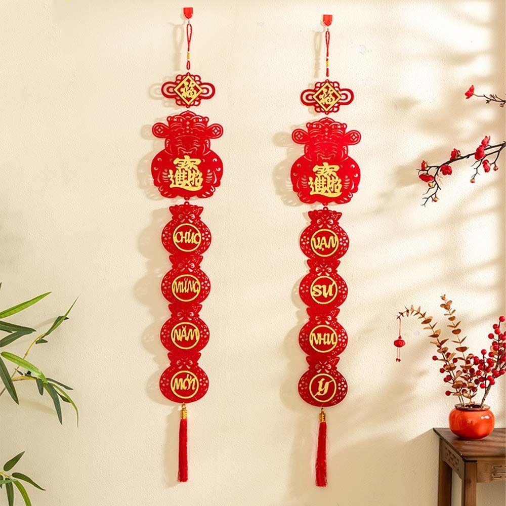 Traditional Vietnam Lucky Ornament Blessing Fu Character Pendants  Home Decorations