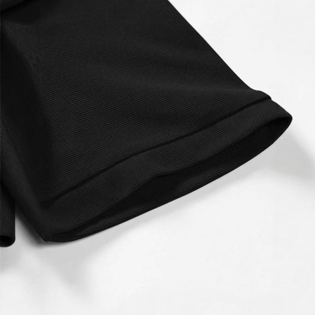 Men's Summer Sports Fitness T-shirt Fashion Casual Solid Color Half Zip Men's T-shirt