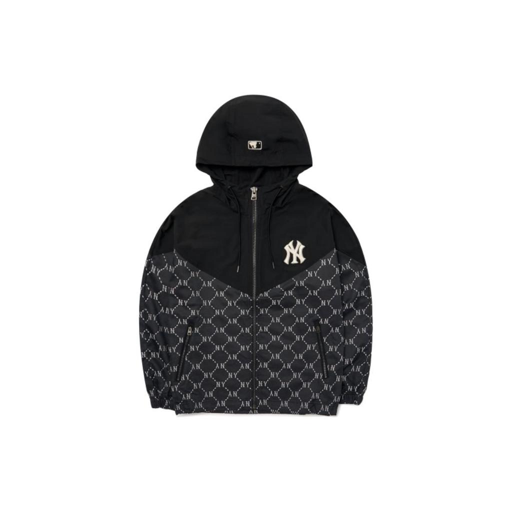 New MLB Old Flower Jackets Unisex Black 3AWJM0224-50BKS