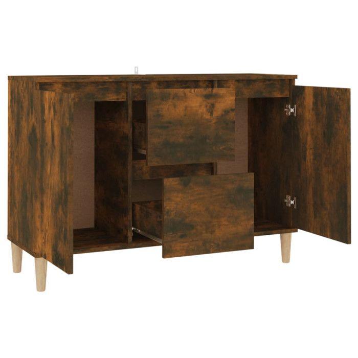 VidaXL Buffet Chêne fumé 101x35x70 cm Bois d'ingénierie 815162