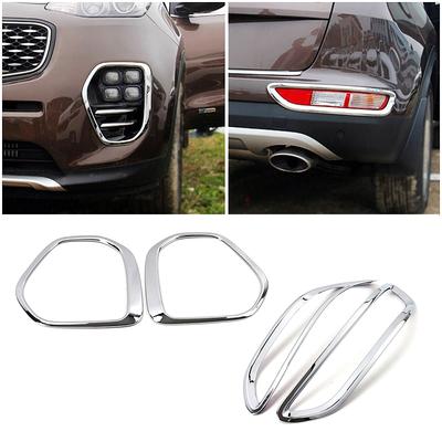 Für Kia Sportage QL 2015- Chrom Nebelscheinwerfer Lampe Hinten Foglight Trim Abdeckung Rahmen ABS Außen