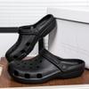 Summer Couples Cave Shoes Non-slip Soft Bottom Breathable Outside Wear Half Baotou Drag Men's Casual Two Wear Beach Sandals Slippers