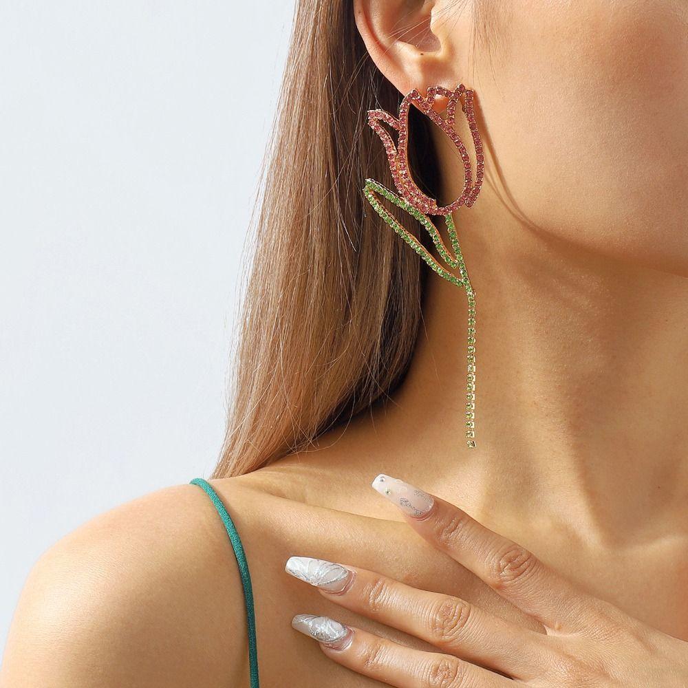 Rhinestone Daisy Necklace Zinc Zinc Alloy Women Dangle Earrings Bright Korean Style Ring  Party