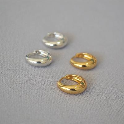 Korean Version Of Brass Gold-Plated Cold Wind Simple, Small And Exquisite Daily Commuting Temperament Ear Buckles Earrings Earrings Women'S Gifts