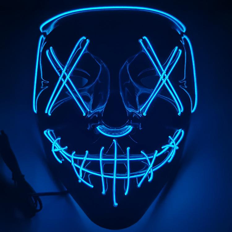 Black Luminous Halloween Mask for Party & Festival