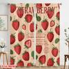 2pcs 2D Flat Printing Scene Curtain Strawberry Fields Forever Polyester Without Electricity Seasonal Party & Holiday Decor
