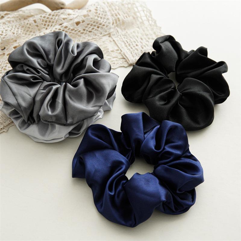 New Large-sized Fabric Elastic Hairband for Women - Simple Bun Hair Elastic, Thick Hair Ring