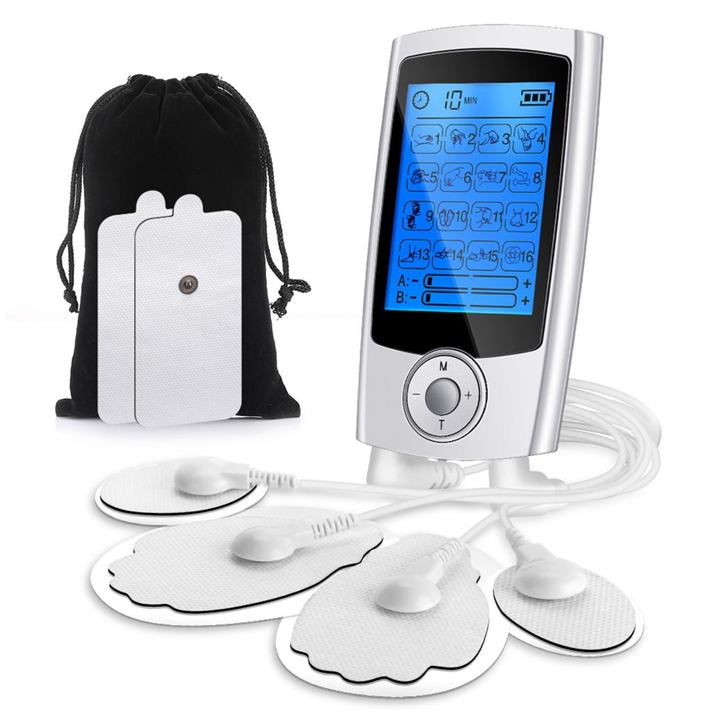 Haofy Electronic Pulse Massager, Dual Channel Tens Unit Rechargeable EMS Muscle Stimulator with