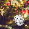 6Pcs Mirror Disco Ball, 1.96Inches Silver Hanging Ball for Party, Birthdays, Weddings, Home Decorations, Stage Props, Game Accessories, 5cm