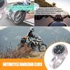 7/8 to 1 Motorcycle Handlebar Clock, Silver Waterproof Handlebar Glow Mount Clock Watch for Motorcycle, Cruiser, Chopper, Custom Bikes