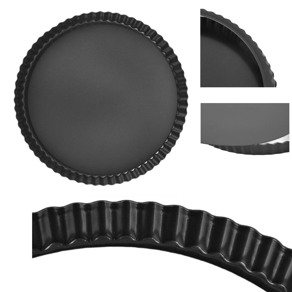 Removable Bottom Baking Mold Carbon Steel French Pastry Baking Mold Pudding Mould Quiche Making 11ins