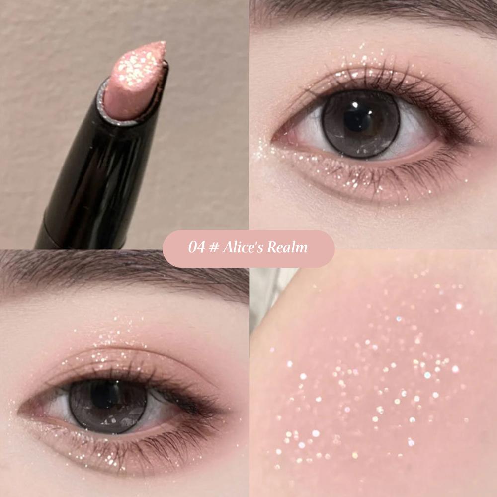 HERORANGE Shimmering Highlighter Pearlescent Eyeshadow Pen Shimmering Eyeshadow Stick Multi-purpose Cosmetics