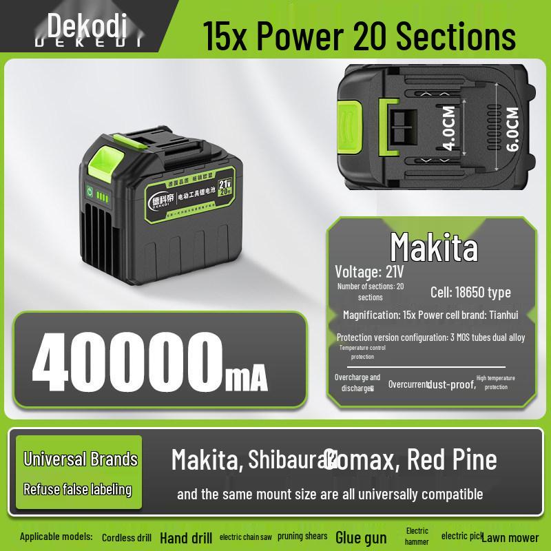 Universal Lithium-Powered Electric Tool Set: Angle Grinder, Impact Drill, Chainsaw, Cutting Machine, Wrench, Air Gun, Hammer.