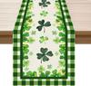Green Plaid Four-Leaf Clovers Shamrocks Horseshoes St. Patrick's Day Placemats Set of 4 Table Mats