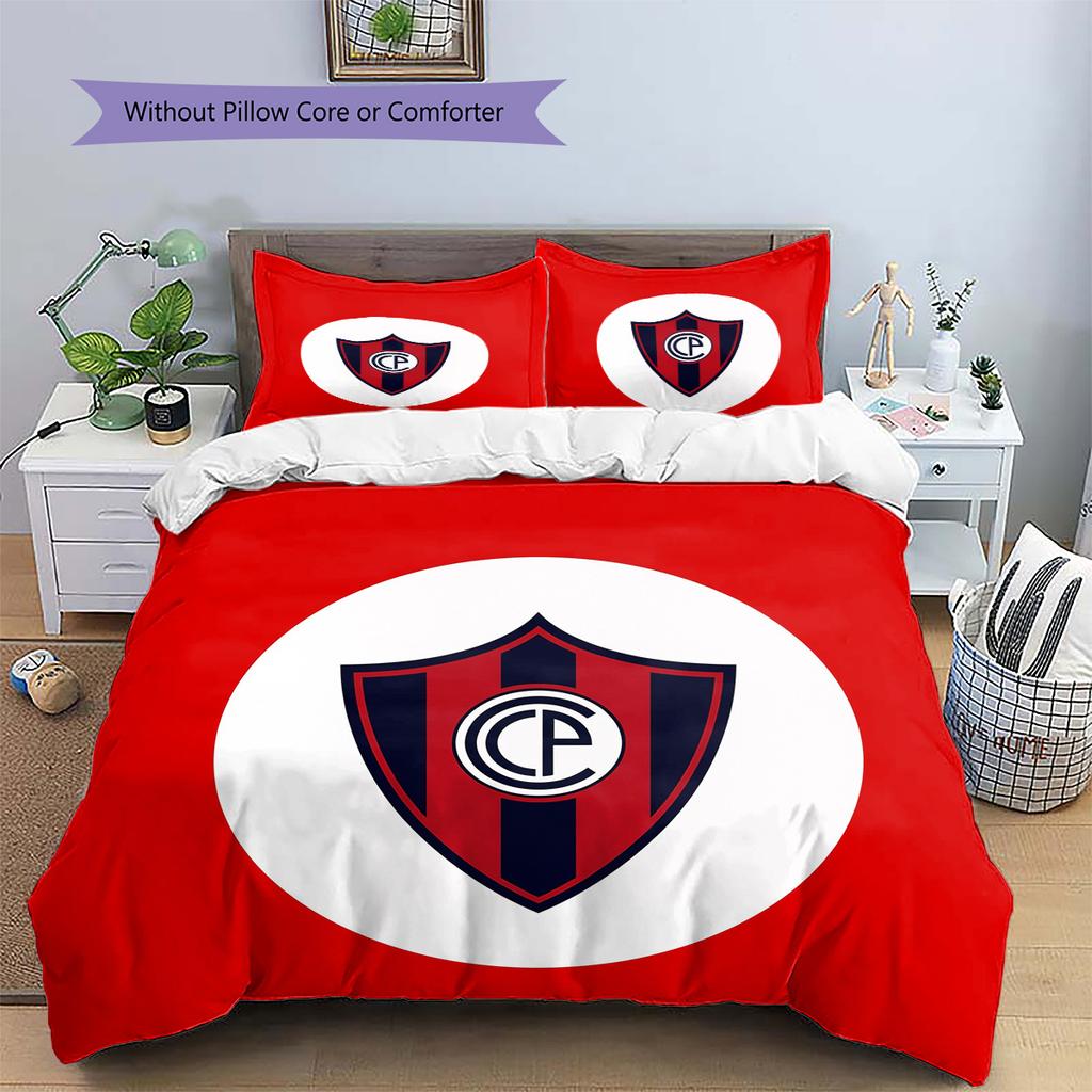 Club Cerro Porteño Pattern Bedding Quilt Set Home Decoration Gift (1 * duvet cover + 2 * pillowcase without core)