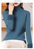 Ladies' 2023 Winter Velvet High-Neck Thick Sweater - Solid Color Long Sleeve Pullover Base Layer.