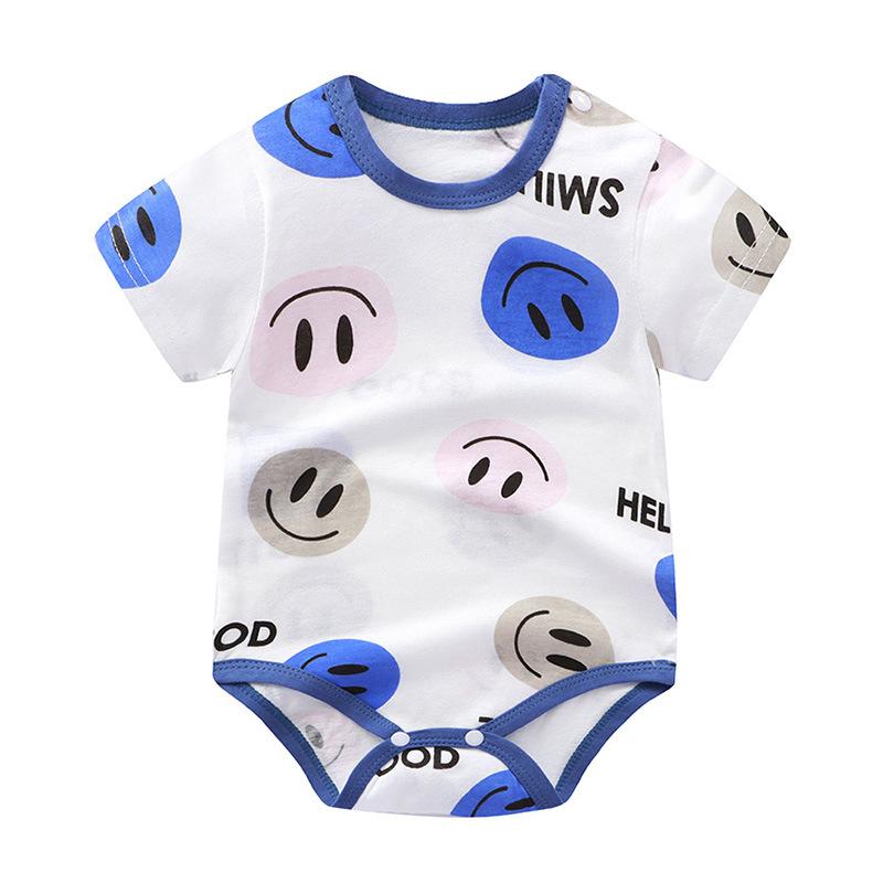 Summer Baby Rompers with Cartoon Prints – Lightweight Newborn Rompers less