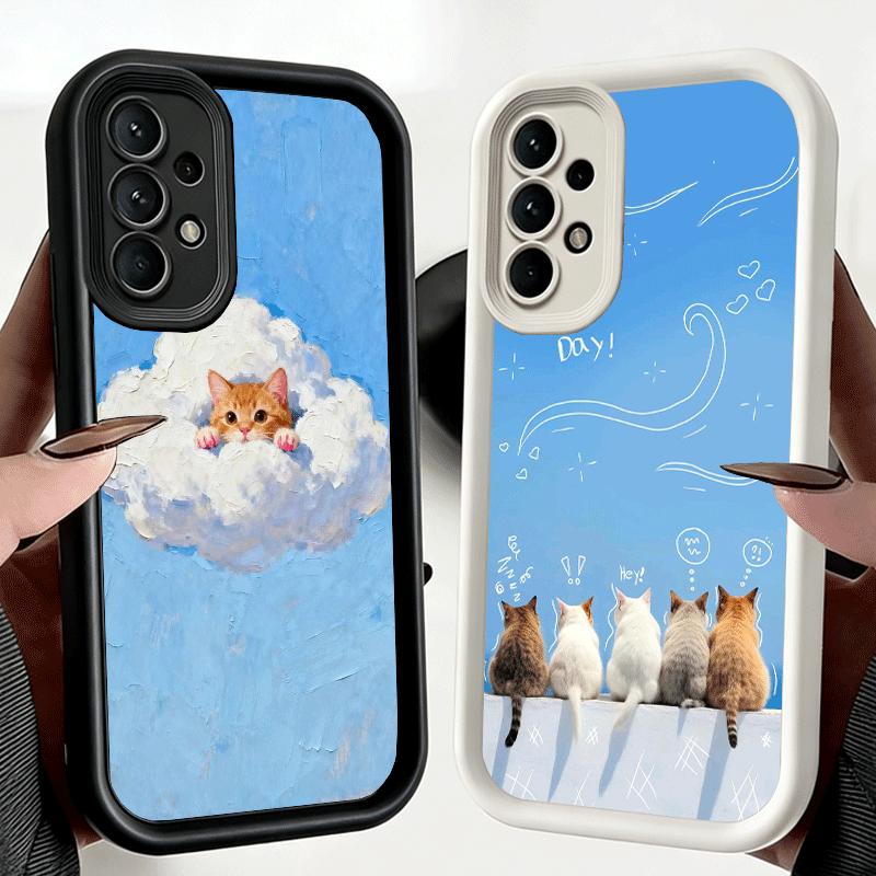 Handyhülle für Samsung Galaxy A17 A16 A15 A14 A13 Katze Niedliches Kätzchen Cartoon A56 A36 A26 A55 A35 A25 A54 A34 A24 A53 A33 A23 A07 A0