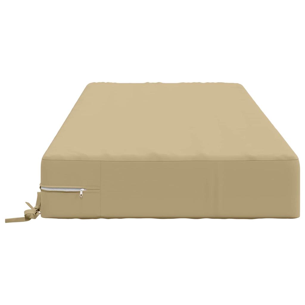 Seat Cushion SOEST 100percent Polyester Beige 120 x 60 x 15 cm