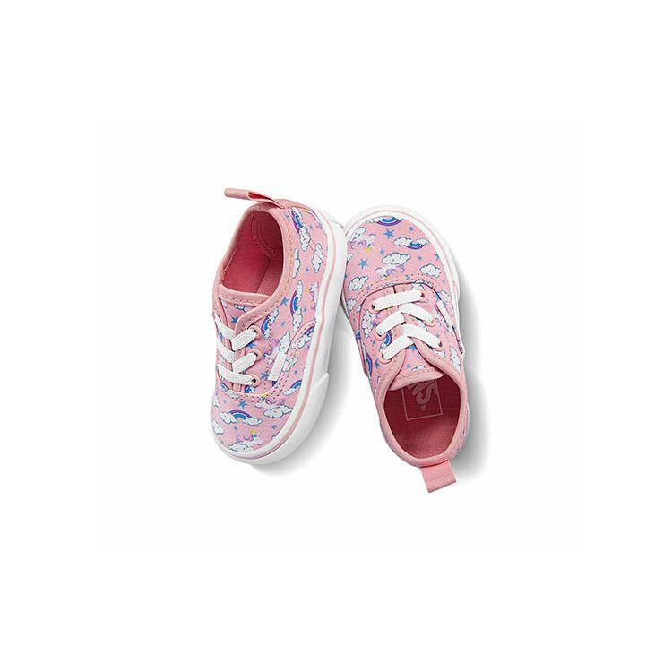Vans Authentic Elastic Lace Casual Skate Shoes Low Top Pink Baby Sneakers VN0A34A17TB