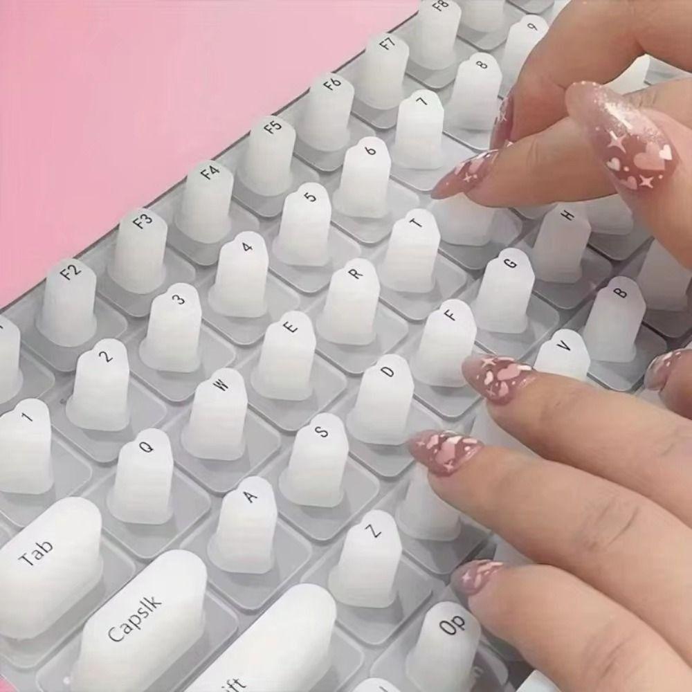 Easy Typing Laptop Keyboard Film Press Keyboard Membrane Non-slip Keys Keycaps  for Long Nails