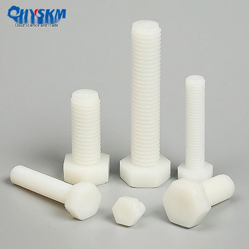M3-M12 Isolierte Nylon-Sechskantschrauben mit vollem Gewinde