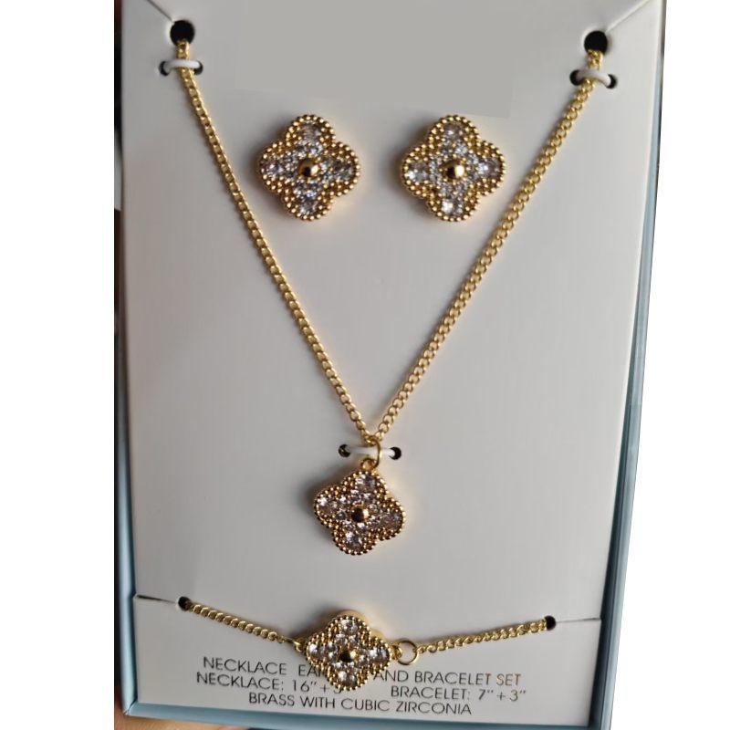 Ensemble de bijoux géométriques en métal chic: Bague, Collier Ras-du-cou et Bracelet pour Femme