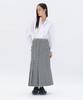 Yunse Asymmetrical Mono Pleated Skirt (Check)