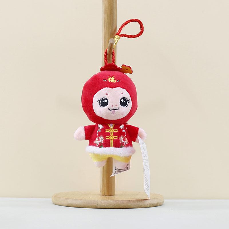 

Плюшевая змея Уникальная фигурка в костюме Тан Идеально подходит для корпоративных мероприятий и подарков Red Tang Suit