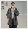 Women’s Loose Fit Hooded Cardigan - Early Autumn Zipper Sweater, Trendy Korean Style for Students.