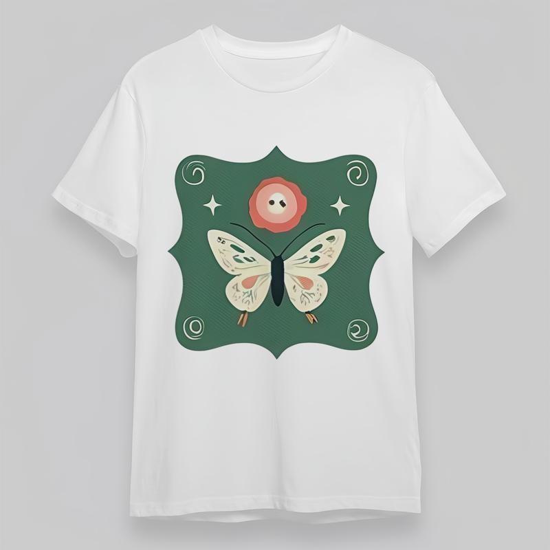 

Women s Oversize Trend Comfortable Classic T-Shirt Butterfly Floral Graphic Top 3XL