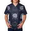 Camisa de Uniforme de Trabajo para Hombre de Manga Corta con Estampado de Halloween