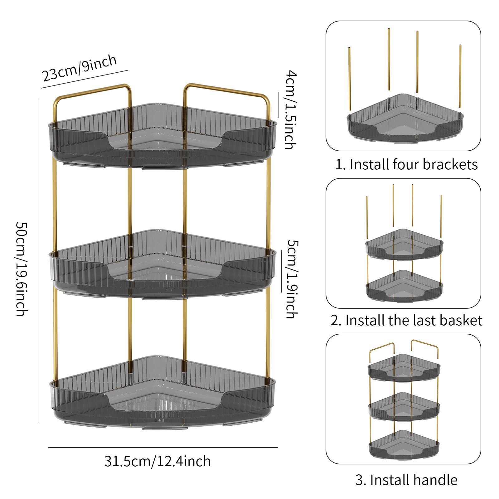 

Настольный ящик для хранения косметики, многофункциональный пластиковый стеллаж для средств по уходу за кожей, многослойный стеллаж для хранения в ванной комнате